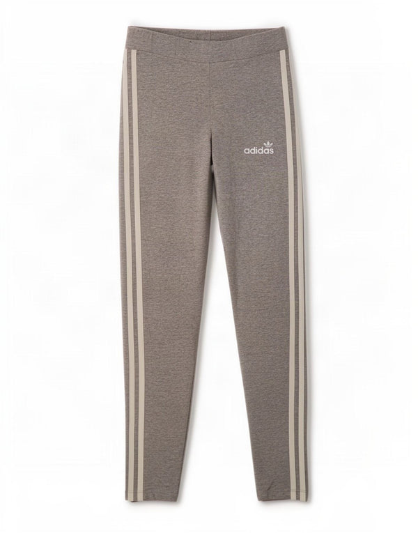 Leggings Adidas da donna UK 10 piccolo cotone chiazzato grigio