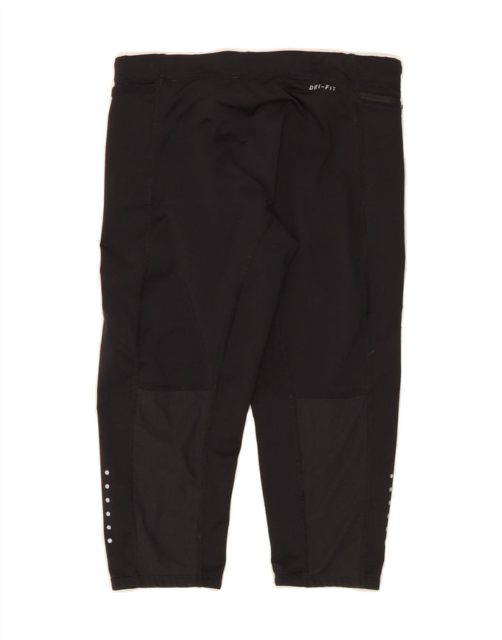 NIKE Womens Dri Fit Capri Tracksuit Trousers UK 8 Small Black Vintage Nike and Second-Hand Nike from Messina Hembry 
