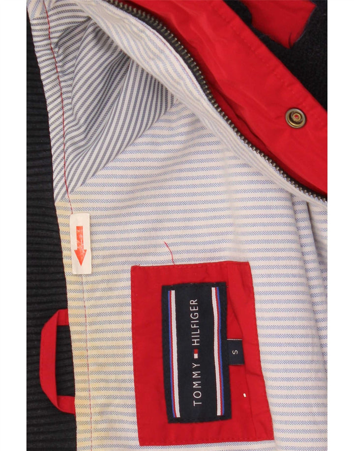 Tommy Hilfiger Giacca bomber grafica da uomo UK 36 Small Red Colourblock