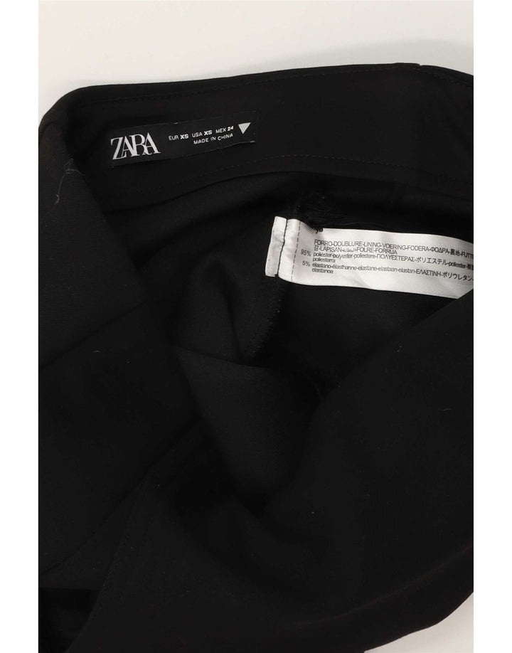 Minigonna Zara da donna XS W24 poliestere nero