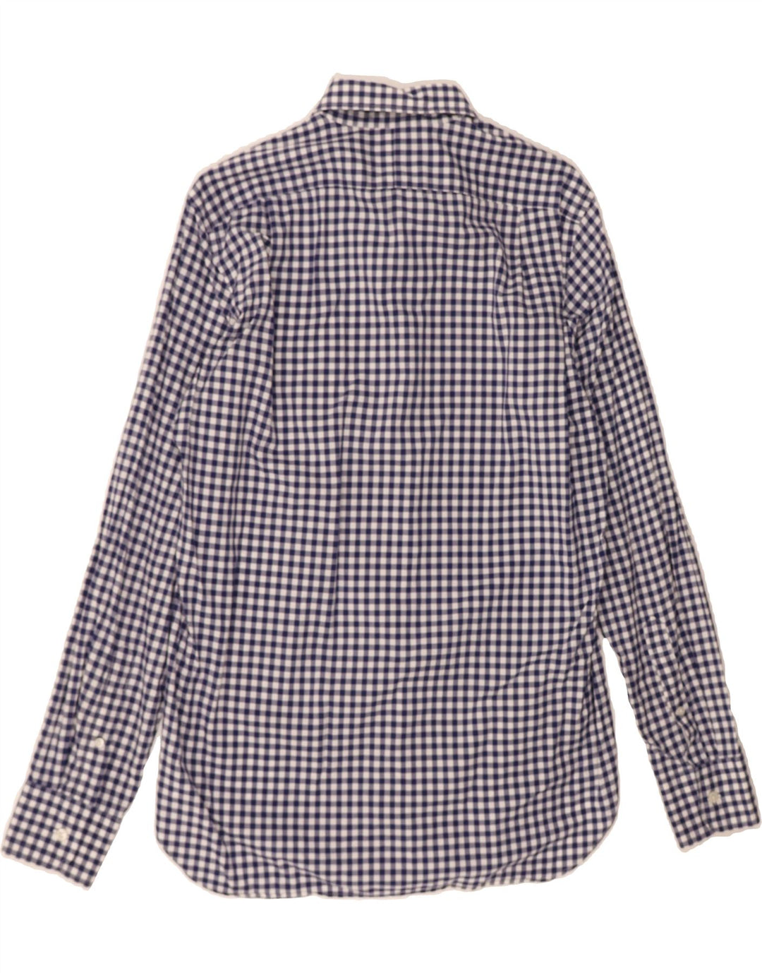 J. CREW Mens Ludlow Shirt Medium Navy Blue Gingham Cotton Vintage J. Crew and Second-Hand J. Crew from Messina Hembry 