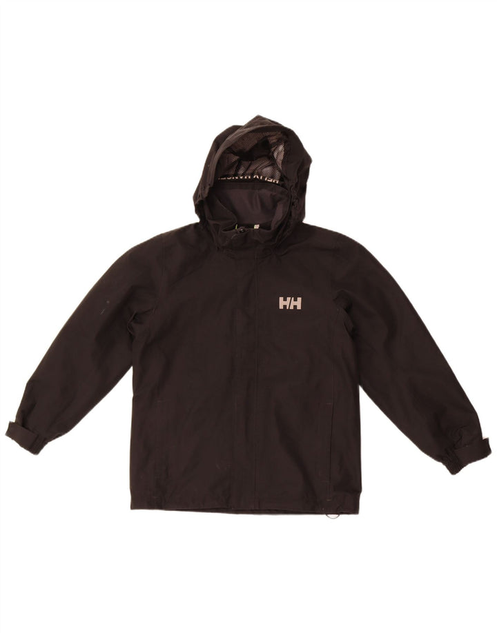 Giacca antipioggia con cappuccio da ragazzo Helly Hansen 11-12 anni in poliestere nero