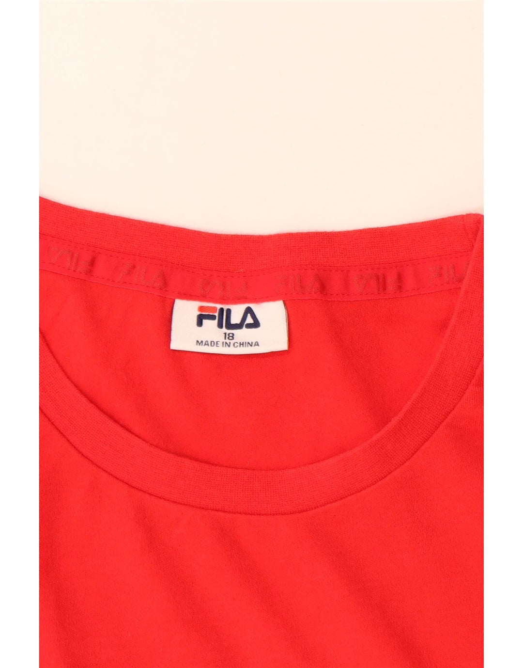 T-shirt grafica da donna Fila Top UK 18 XL rosso cotone