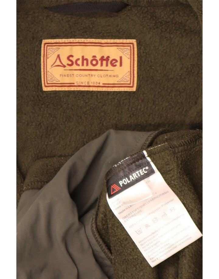 Gilet in pile da uomo Schoffel UK 40 grande poliestere kaki