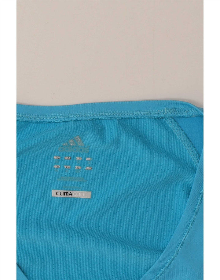 Maglietta Adidas Climacool da donna Top UK 16 grande blu