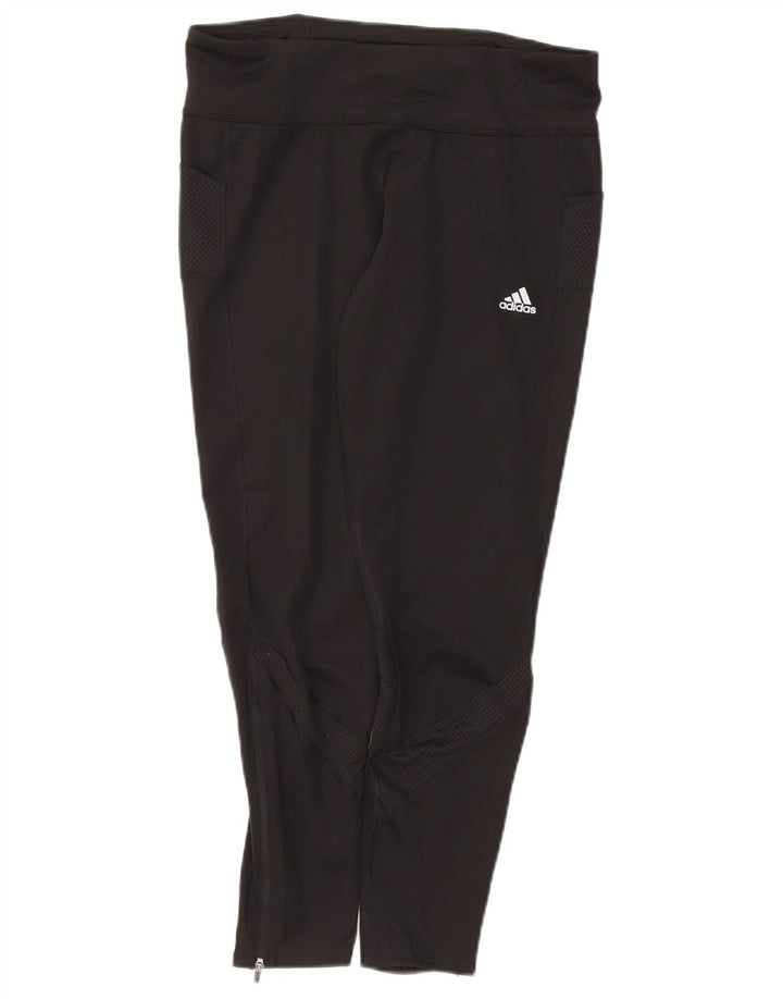 Leggings ADIDAS Aeroready da donna UK 16/18 Large Nero Poliestere