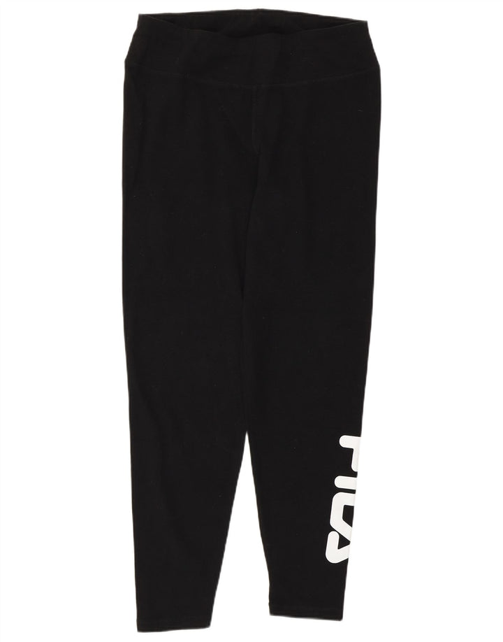 Leggings grafici da donna FILA UK 14 cotone nero medio