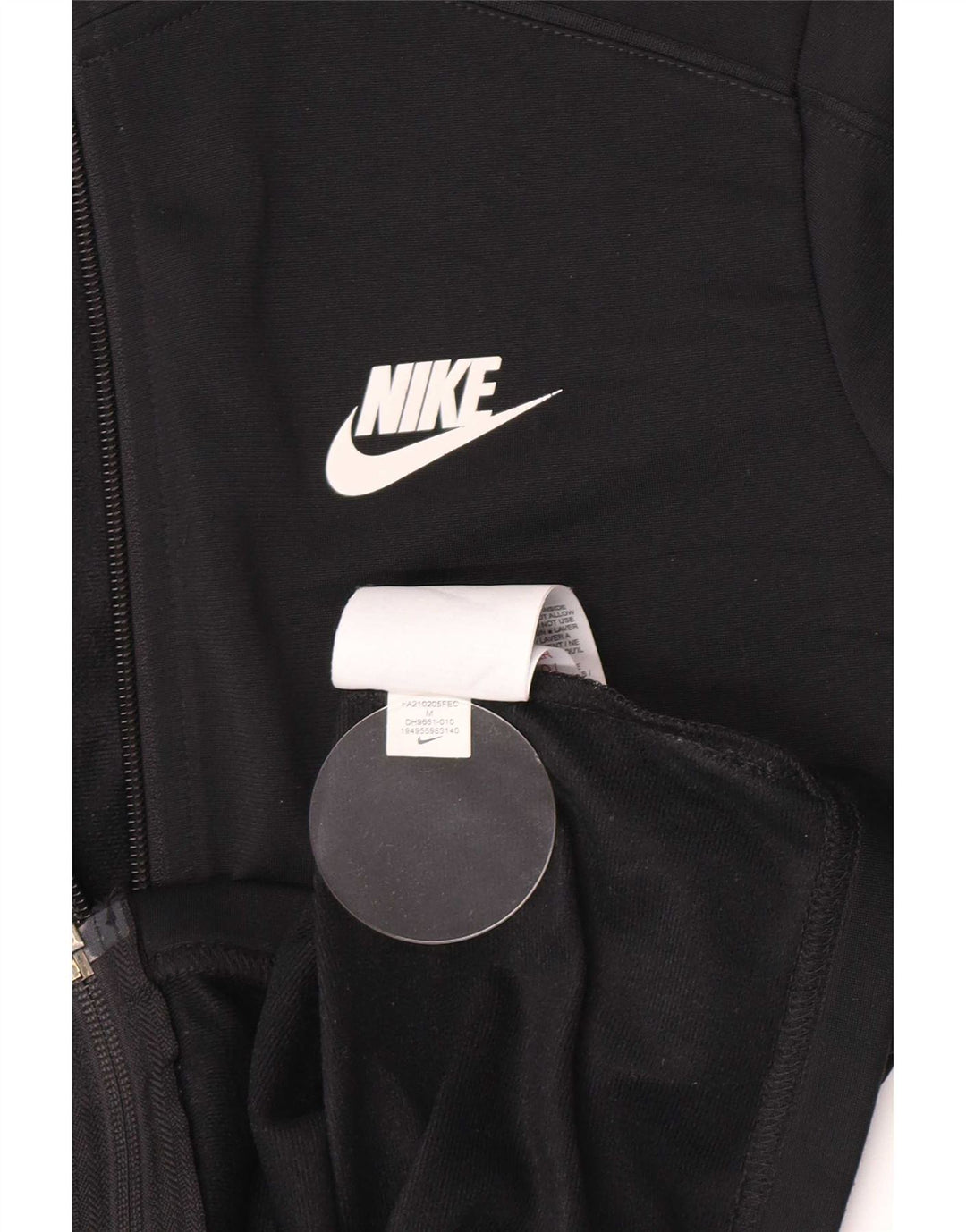 Giacca superiore della tuta da ragazzo Nike 10-11 anni poliestere nero medio
