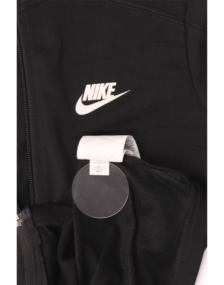 Giacca superiore della tuta da ragazzo Nike 10-11 anni poliestere nero medio