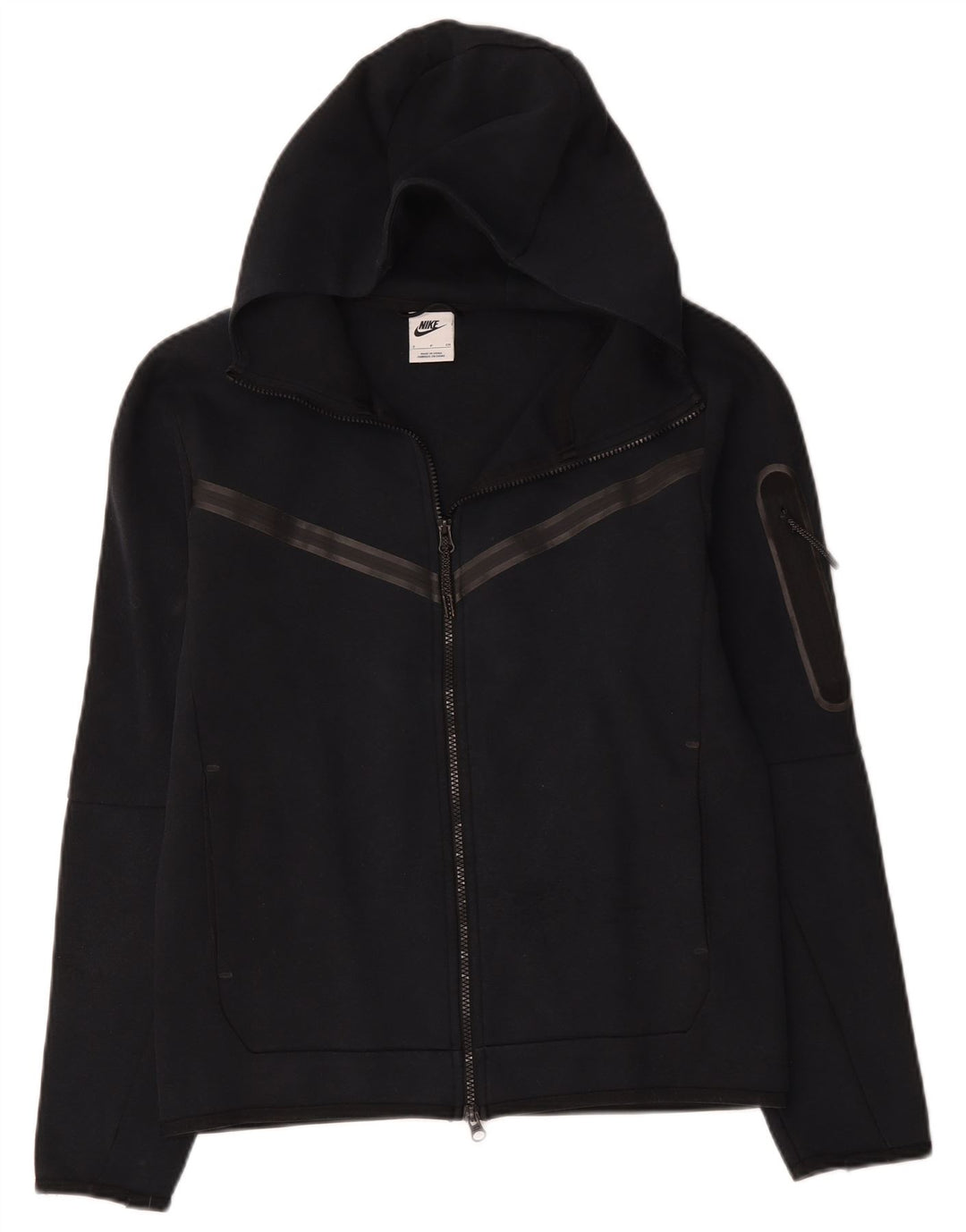 Felpa con cappuccio e zip Nike da uomo, piccola, in cotone blu navy