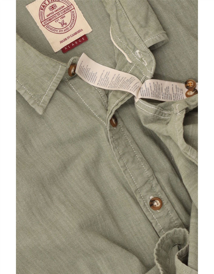 Camicia da uomo FAT FACE XL in cotone verde
