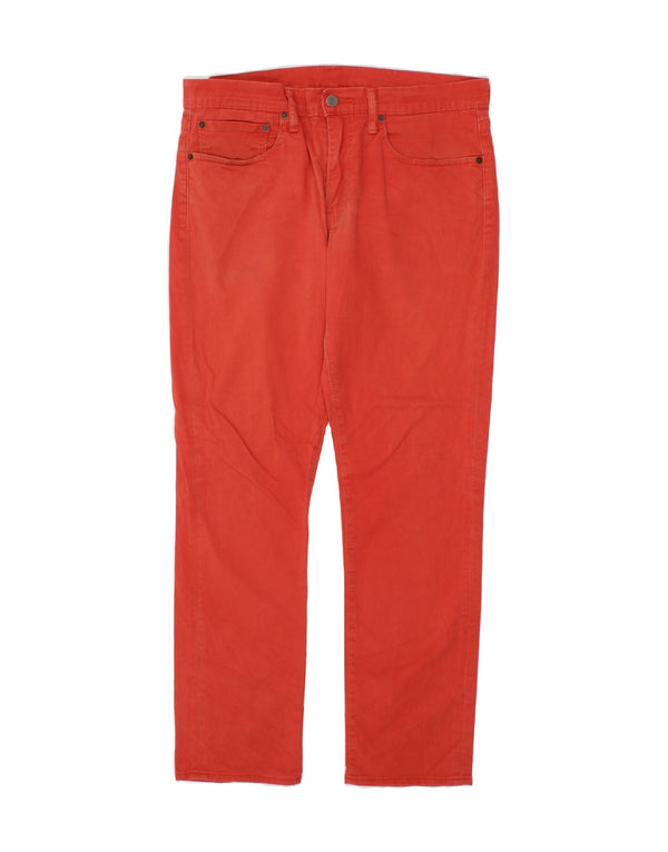 LEVI'S Mens Tapered Casual Trousers W34 L32 Orange Cotton