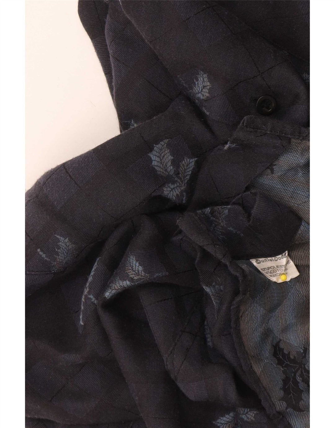 Camicia da uomo Daniel Dodd XL in poliestere a quadri blu navy