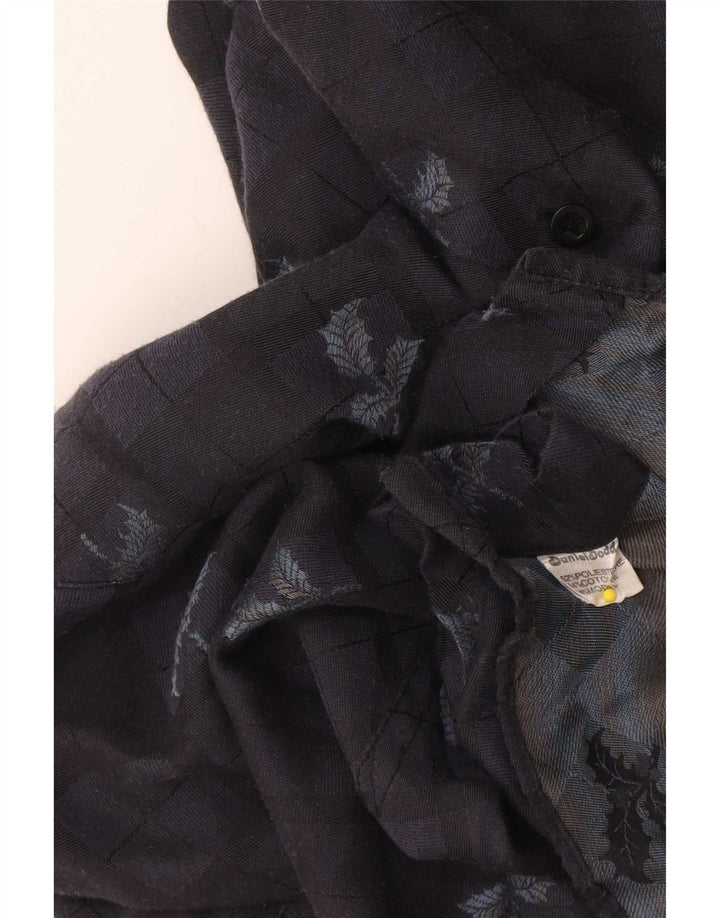 Camicia da uomo Daniel Dodd XL in poliestere a quadri blu navy