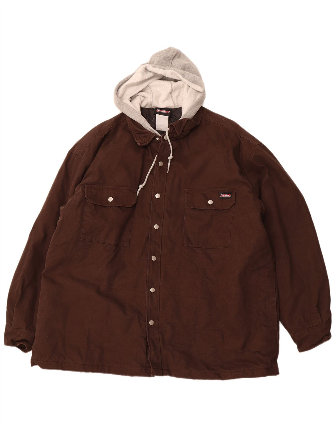DICKIES Giubbotto bomber con cappuccio da uomo UK 36 Small Brown Colourblock