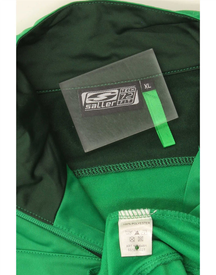 Giacca da tuta grafica da uomo Saller XL verde in poliestere color block