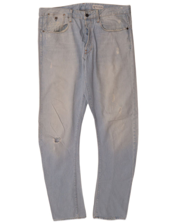 Jeans slim banana effetto consumato da uomo G-Star W35 L36 cotone blu