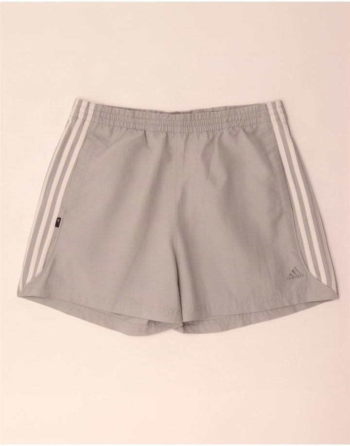 Pantaloncini sportivi Adidas da uomo grandi in poliestere grigio