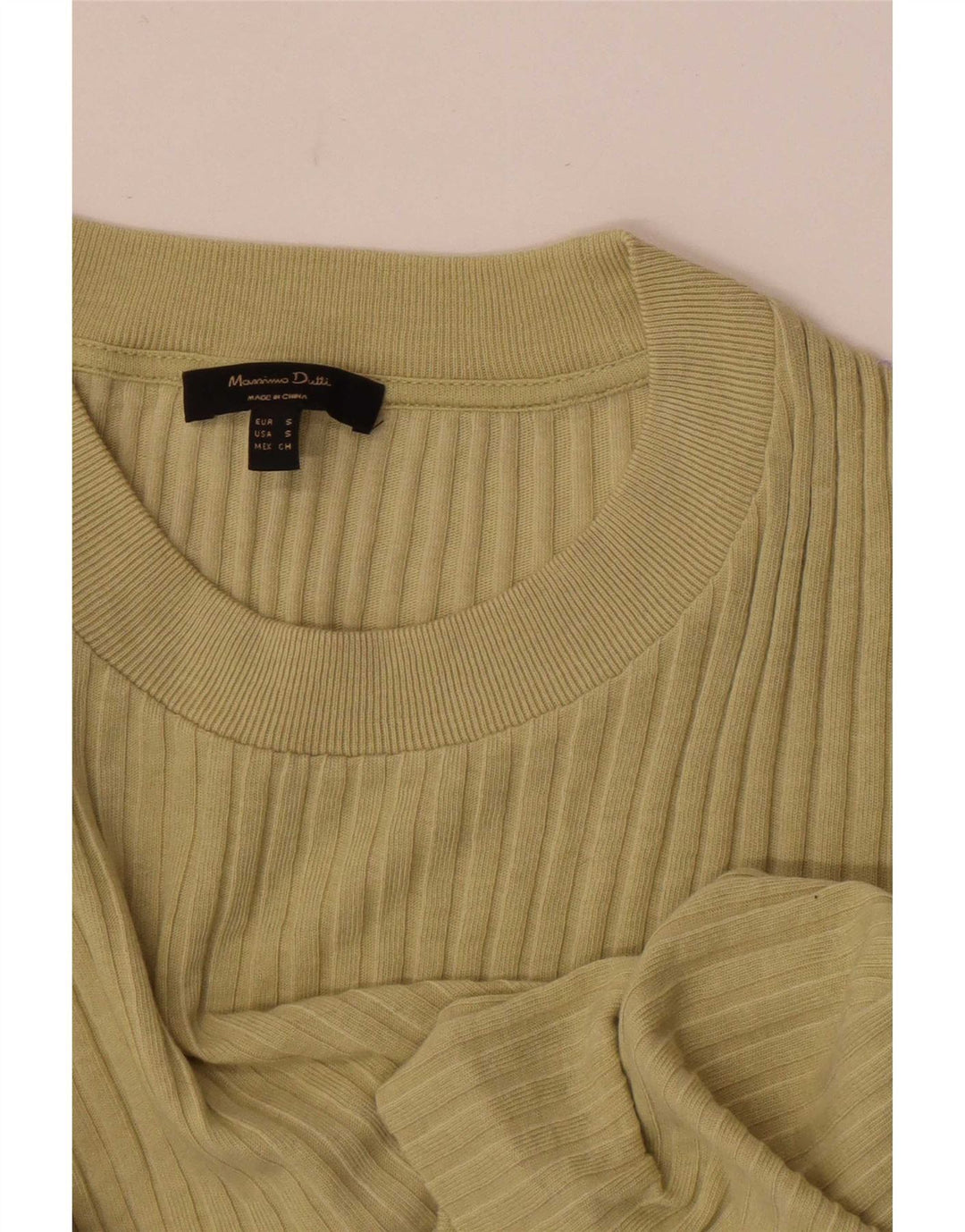 Massimo Dutti Top da donna a maniche lunghe UK 8 Small Khaki