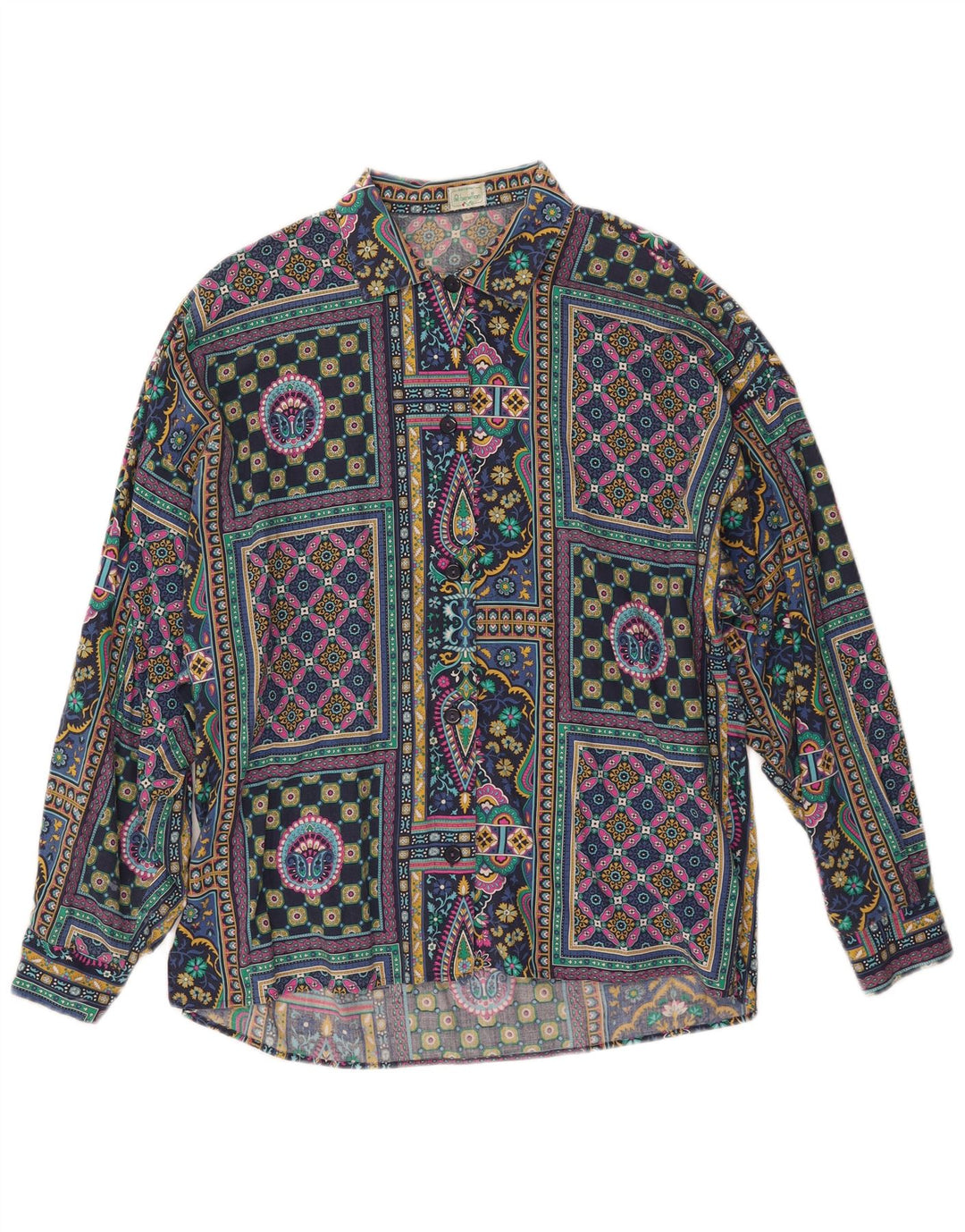 Camicia Oversize Donna BENETTON IT 44 Patchwork Medio Multicolore