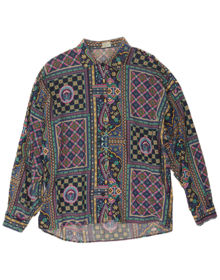 Camicia Oversize Donna BENETTON IT 44 Patchwork Medio Multicolore