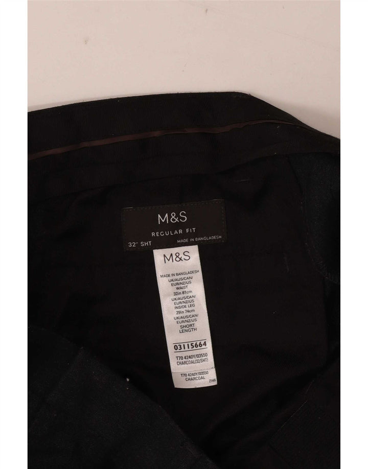 Pantaloni chino dritti da uomo Marks & Spencer W32 L29 grigi screziati