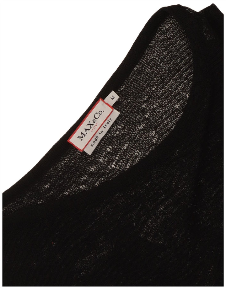 Max & Co. Canotta slim trasparente da donna UK 12 media nera