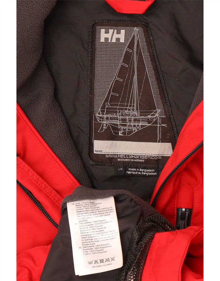 Giacca a vento grafica da uomo Helly Hansen UK 40 grande poliestere rosso