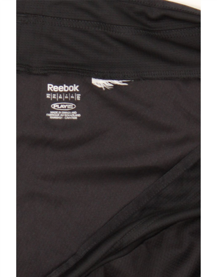 REEBOK Womens Bermuda Sport Shorts UK 18 XL  Black Polyester Vintage Reebok and Second-Hand Reebok from Messina Hembry 