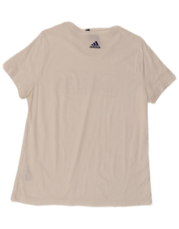 T-shirt grafica da donna Adidas Top UK 20/22 XL cotone bianco