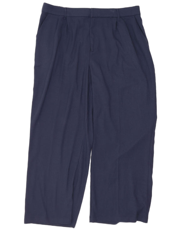 Pantaloni Hollister da donna a vita ultra alta 2XL W40 L29 poliestere blu navy