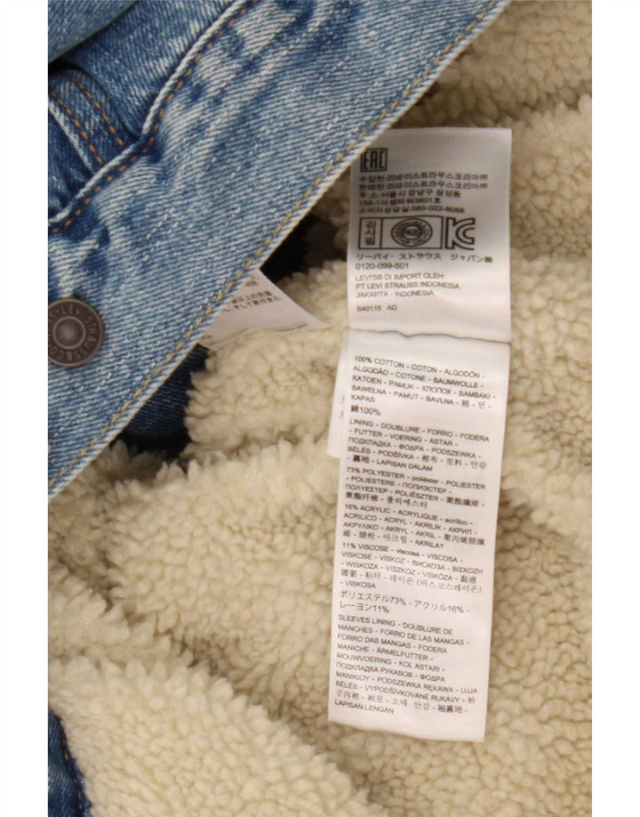 Levi's Giacca in denim Sherpa da uomo UK 44 2XL Cotone blu