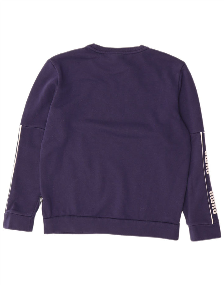 PUMA Mens Graphic Sweatshirt Jumper Small Navy Blue