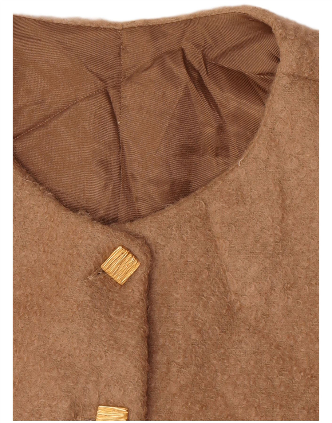 Giacca blazer vintage da donna a 5 bottoni UK 14 beige medio