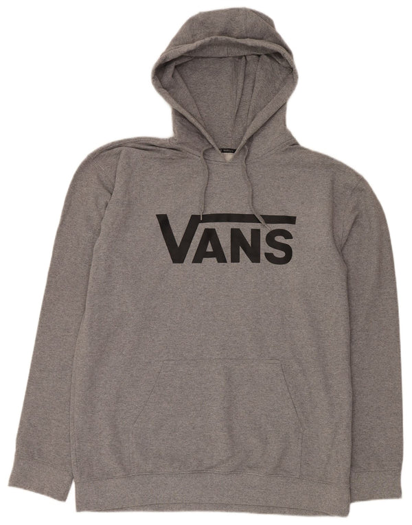 Felpa con cappuccio grafica da uomo VANS 2XL poliestere grigio