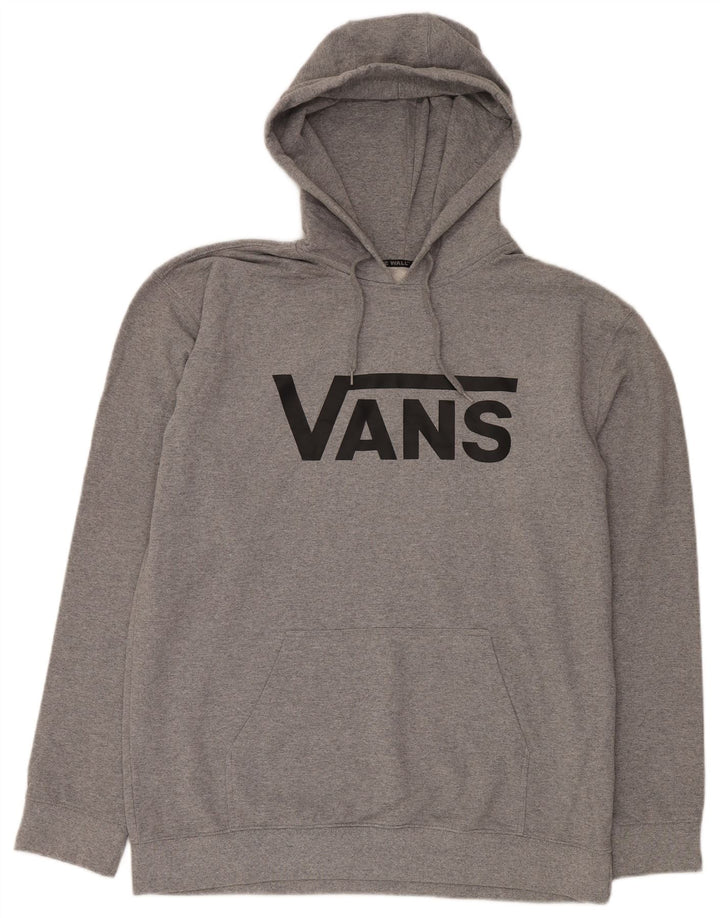 Felpa con cappuccio grafica da uomo VANS 2XL poliestere grigio
