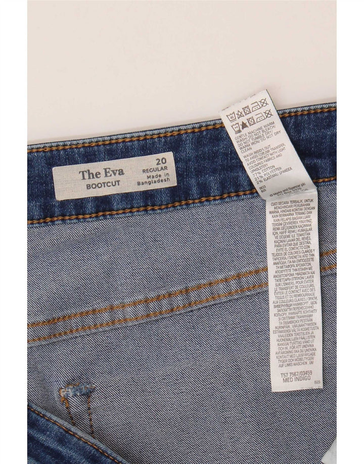 Jeans Bootcut regolari da donna Marks & Spencer UK 20 2XL W42 L31 Cotone blu