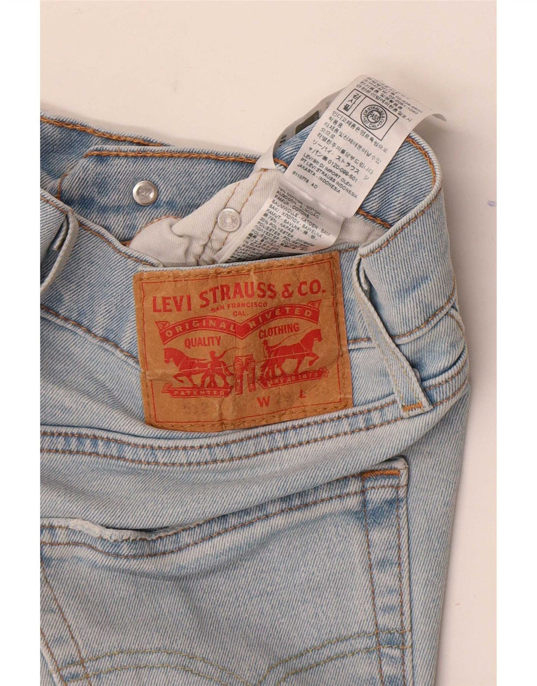 Levi's Uomo 502 Jeans affusolati W29 L30 Cotone blu