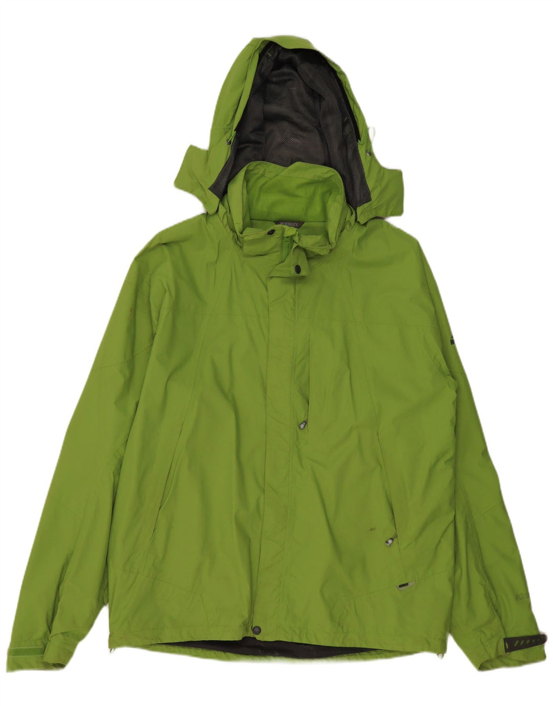 MCKINLEY Giacca antipioggia da uomo con cappuccio UK 40 Large Verde Poliammide