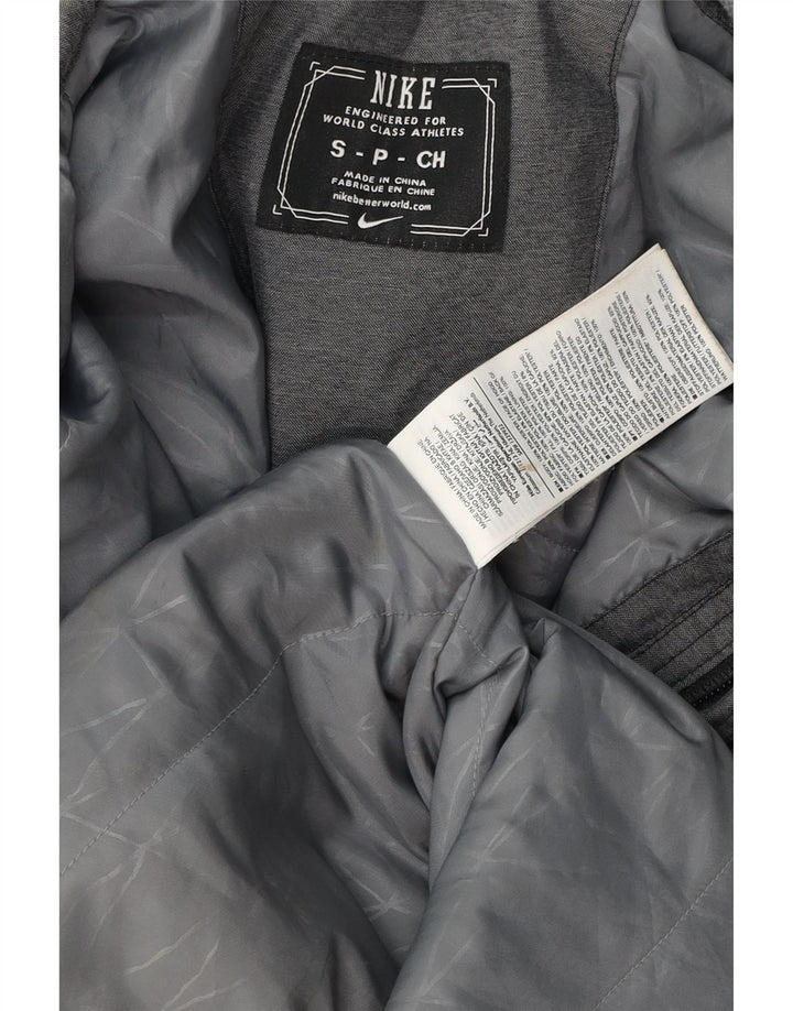 Giacca a vento con cappuccio da uomo Nike UK 36 Small Grigio Colourblock Poliestere