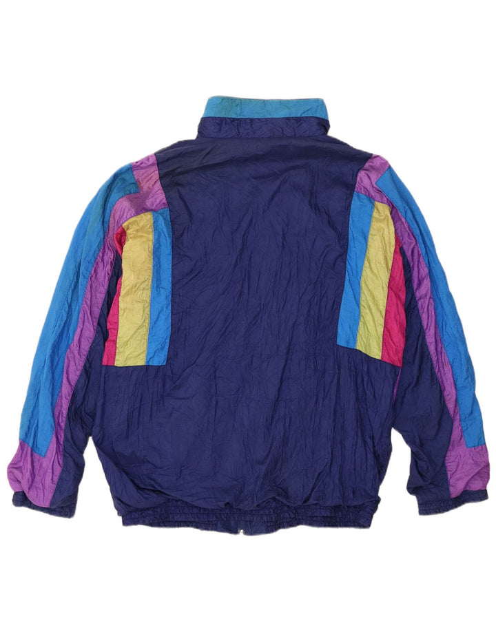 Giacca da tuta da uomo VINTAGE XL in nylon color block blu navy