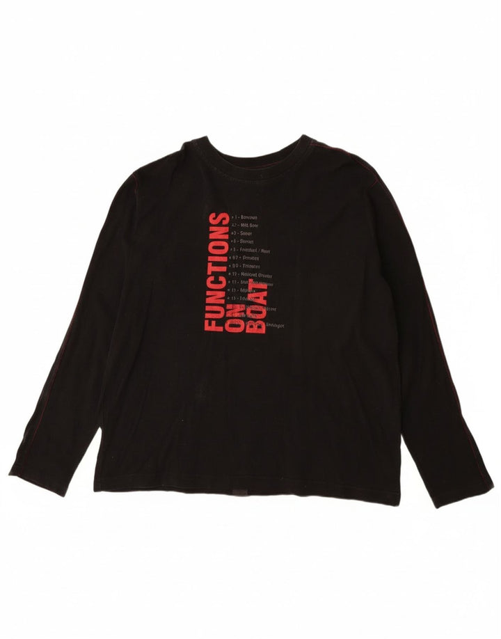 Murphy & Nye Top grafico da uomo a maniche lunghe 2XL cotone nero