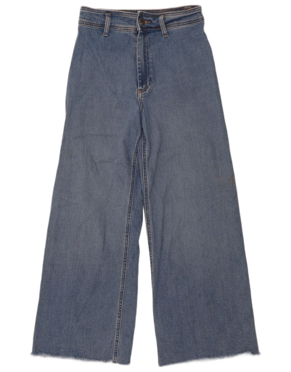 Jeans Zara da donna a gamba larga a vita alta EU 38 Small W28 L28 Blu
