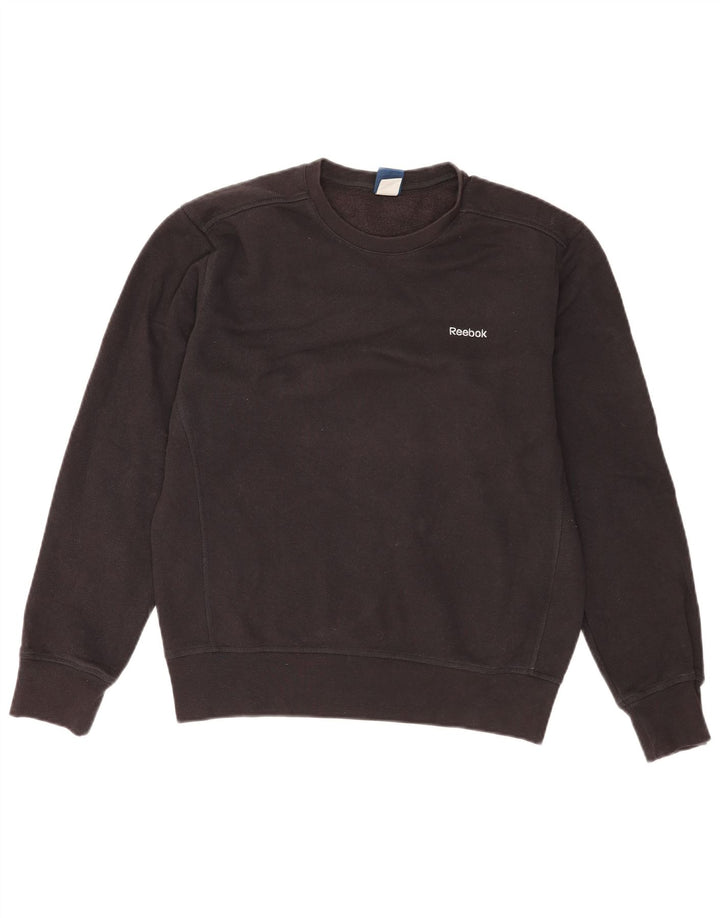 REEBOK Felpa da uomo Maglione medio cotone nero