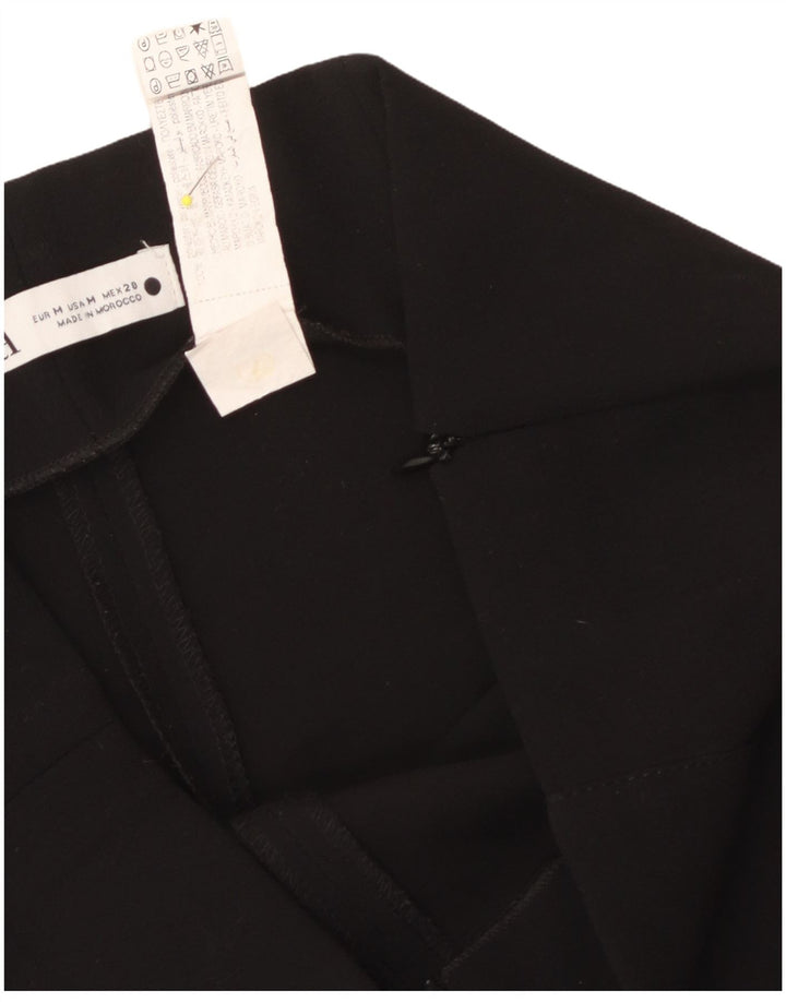 Pantaloni corti da donna Zara a gamba larga medi W30 L24 poliestere nero
