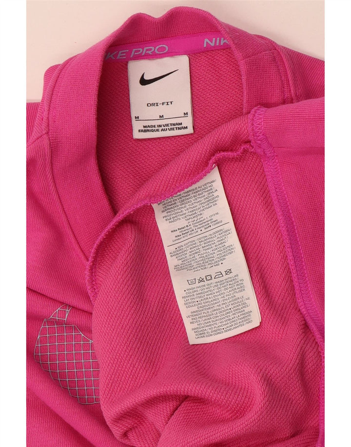 Felpa oversize con grafica Nike da donna UK 14 cotone rosa medio