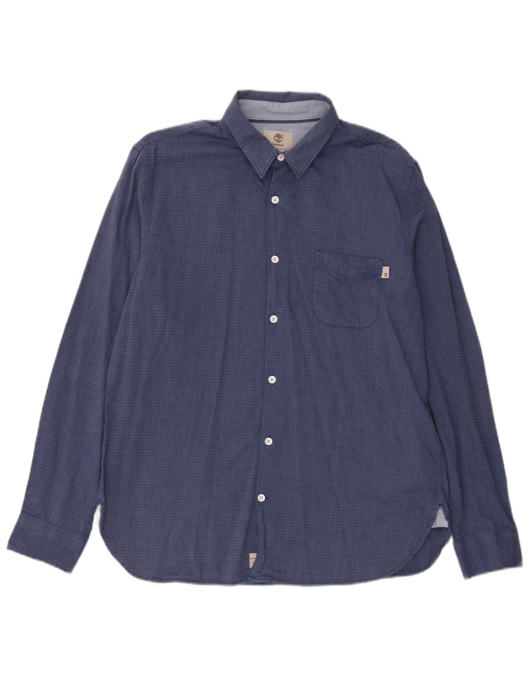 Camicia Timberland da uomo slim fit grande cotone maculato blu navy