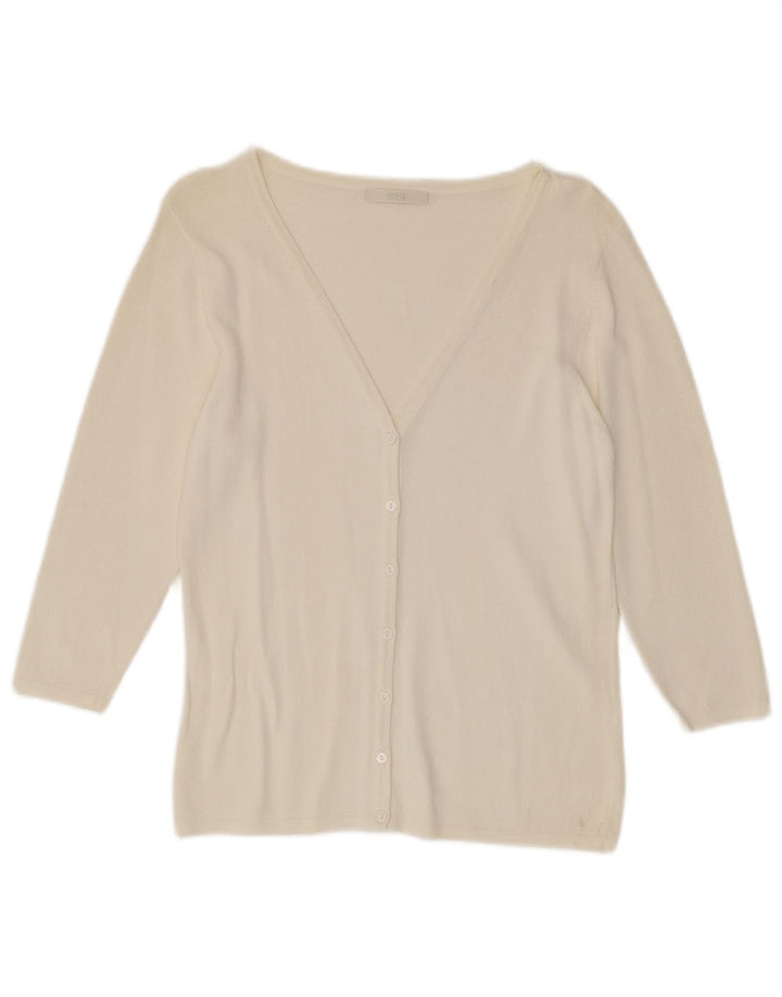 Maglione cardigan da donna Marks & Spencer UK 10 piccolo bianco sporco