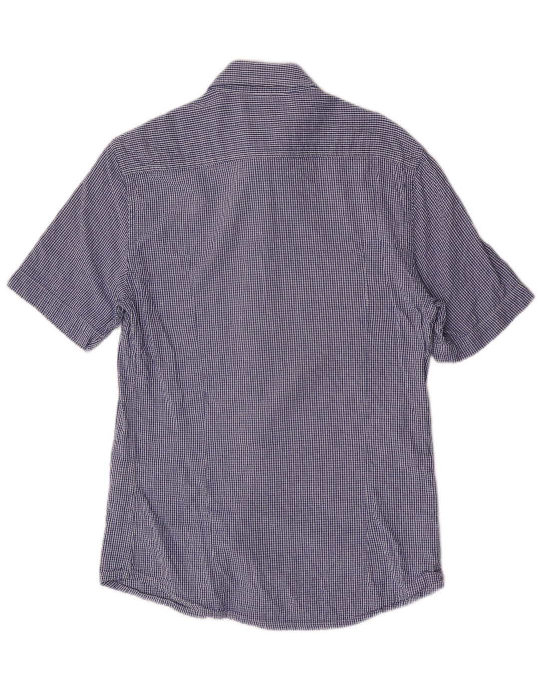 Camicia Kappa da uomo a maniche corte, vestibilità regolare, in cotone a quadri blu