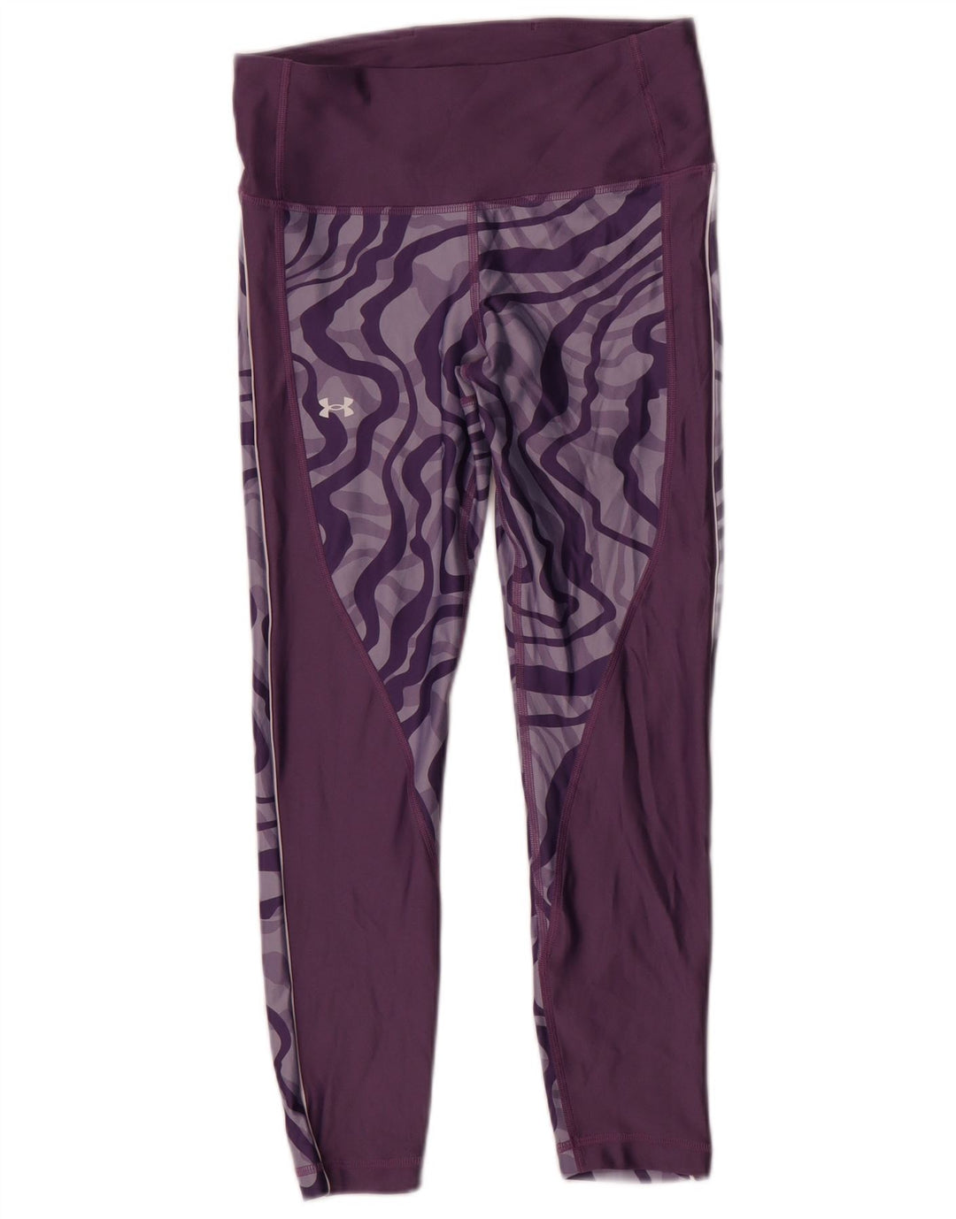 Leggings da donna Under Armour Heat Gear modello astratto UK 14 viola medio